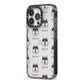 Alaskan Klee Kai Icon with Name iPhone 13 Pro Black Impact Case Side Angle on Silver phone