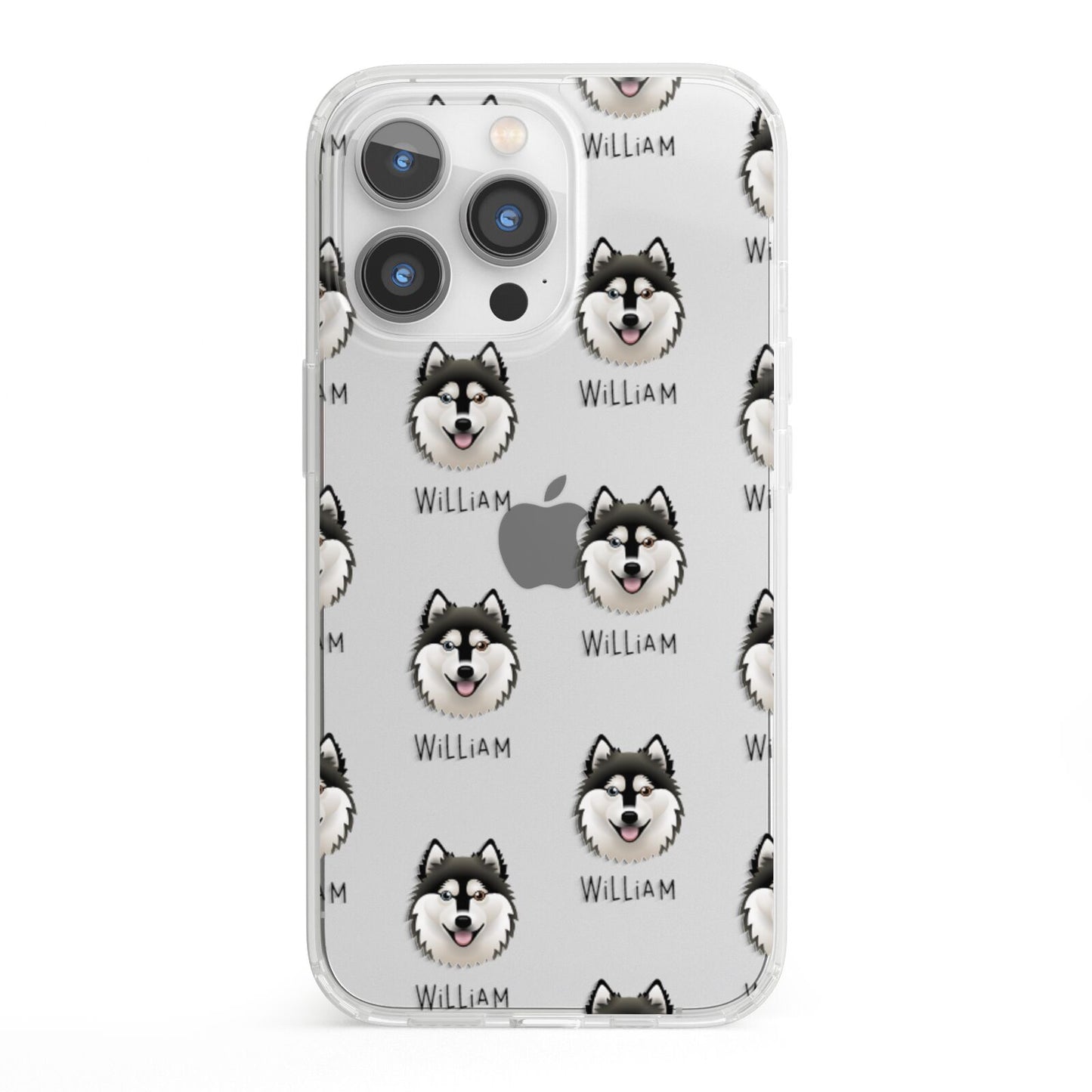 Alaskan Klee Kai Icon with Name iPhone 13 Pro Clear Bumper Case