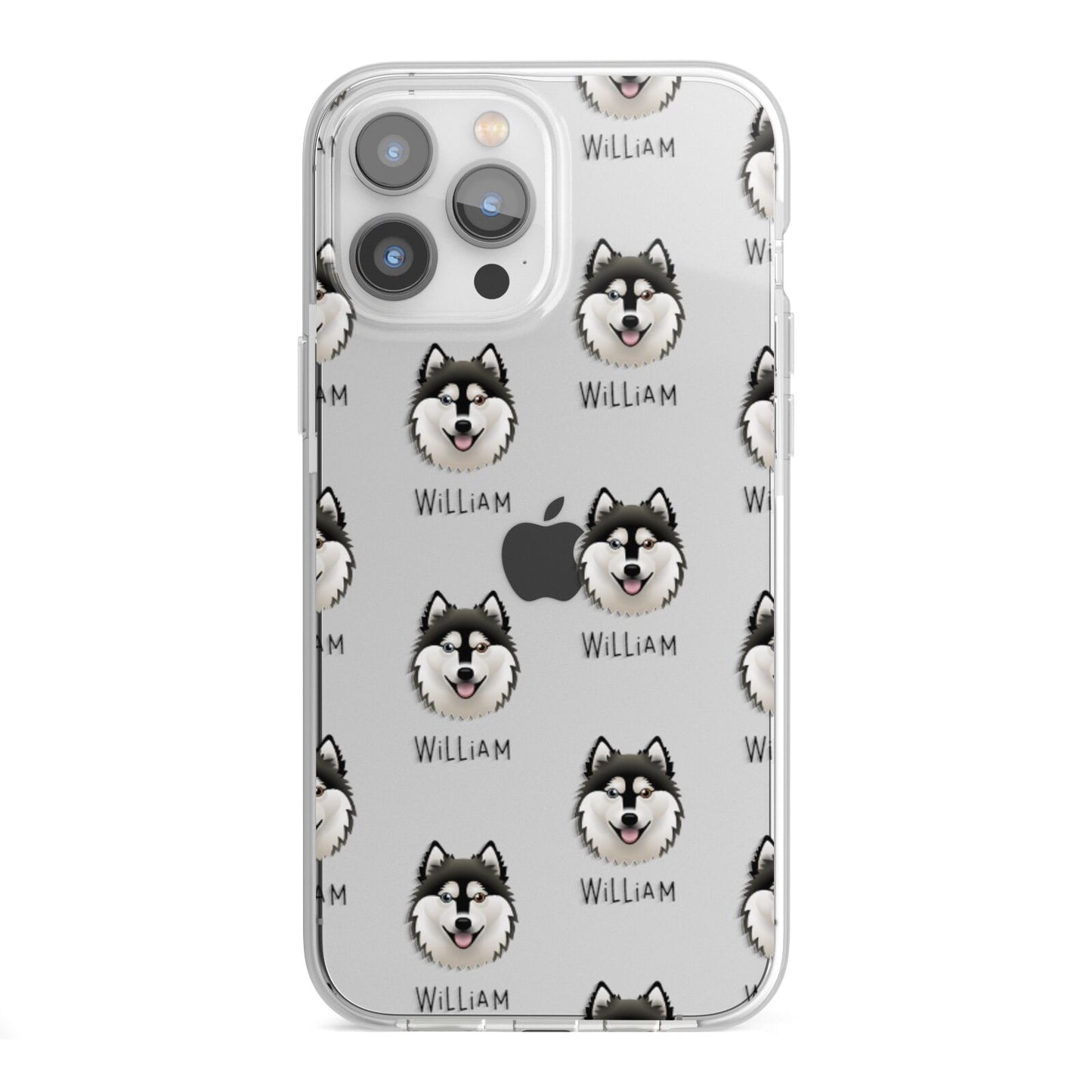Alaskan Klee Kai Icon with Name iPhone 13 Pro Max TPU Impact Case with White Edges