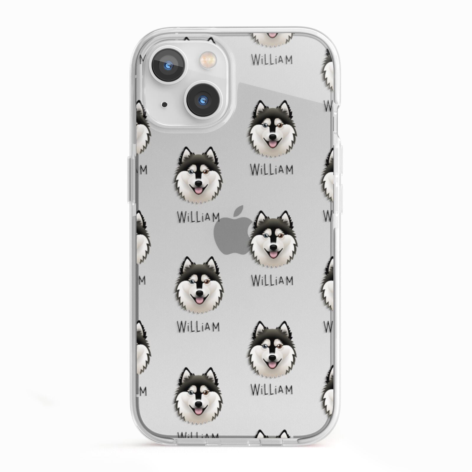Alaskan Klee Kai Icon with Name iPhone 13 TPU Impact Case with White Edges