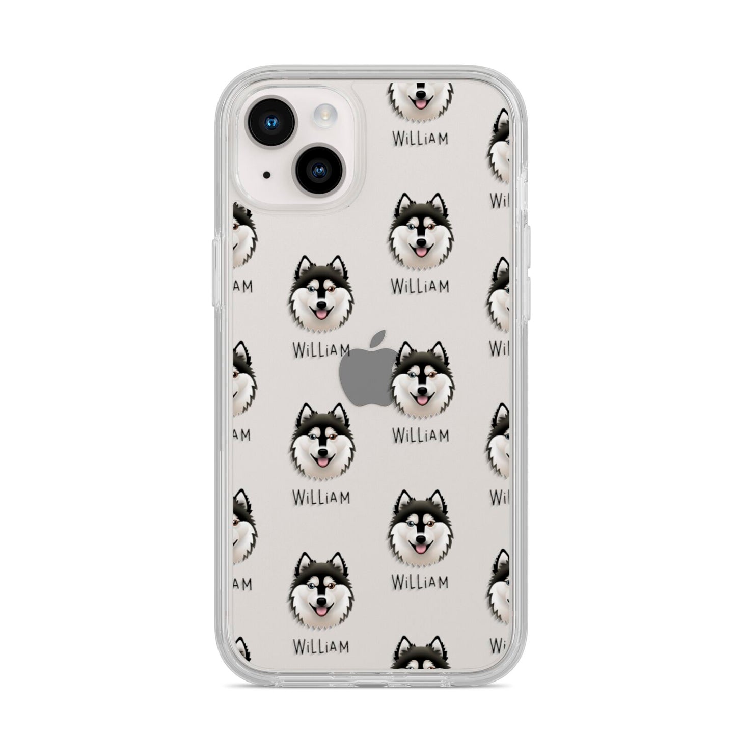 Alaskan Klee Kai Icon with Name iPhone 14 Plus Clear Tough Case Starlight