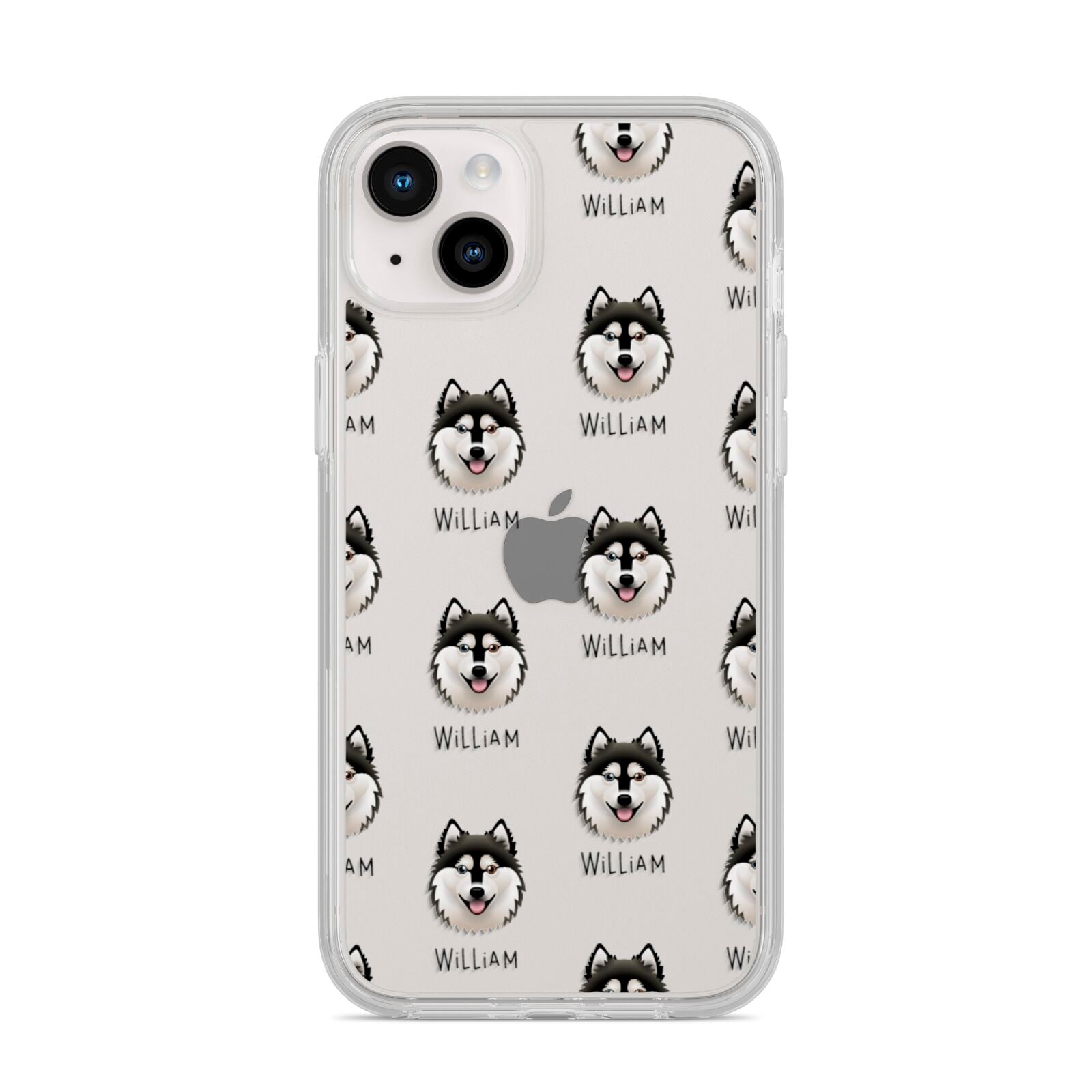 Alaskan Klee Kai Icon with Name iPhone 14 Plus Clear Tough Case Starlight