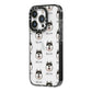 Alaskan Klee Kai Icon with Name iPhone 14 Pro Black Impact Case Side Angle on Silver phone