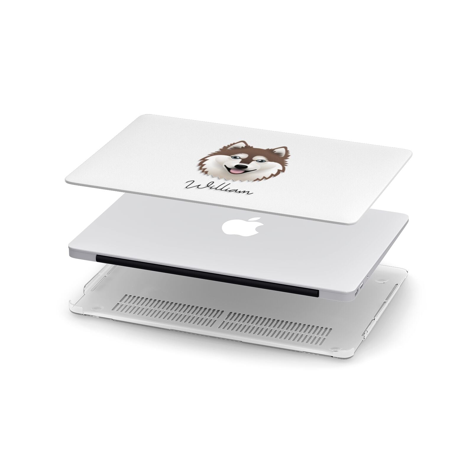 Alaskan Klee Kai Personalised Apple MacBook Case in Detail