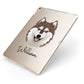 Alaskan Klee Kai Personalised Apple iPad Case on Gold iPad Side View