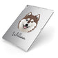 Alaskan Klee Kai Personalised Apple iPad Case on Silver iPad Side View