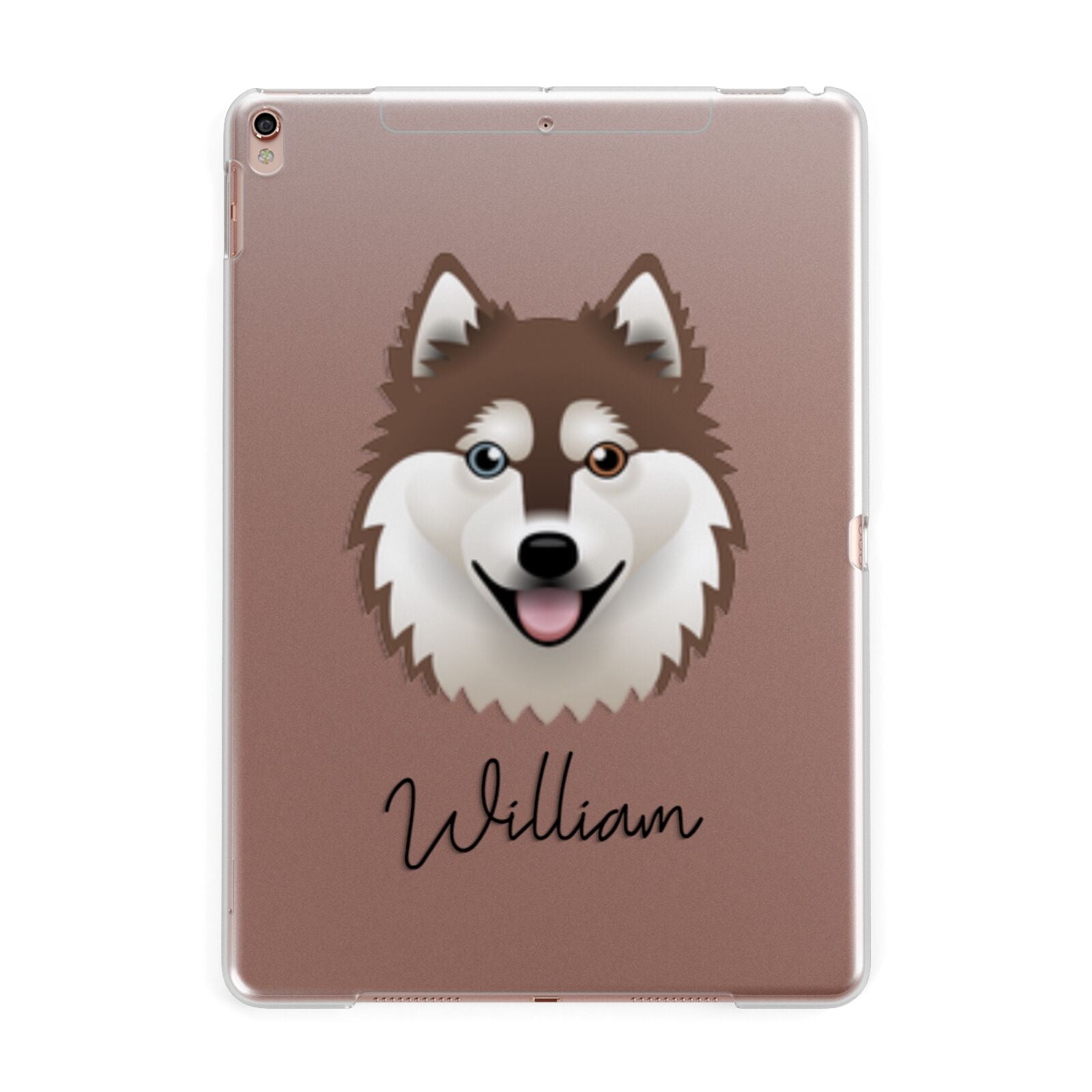 Alaskan Klee Kai Personalised Apple iPad Rose Gold Case