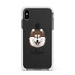 Alaskan Klee Kai Personalised Apple iPhone Xs Max Impact Case White Edge on Black Phone