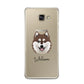 Alaskan Klee Kai Personalised Samsung Galaxy A3 2016 Case on gold phone