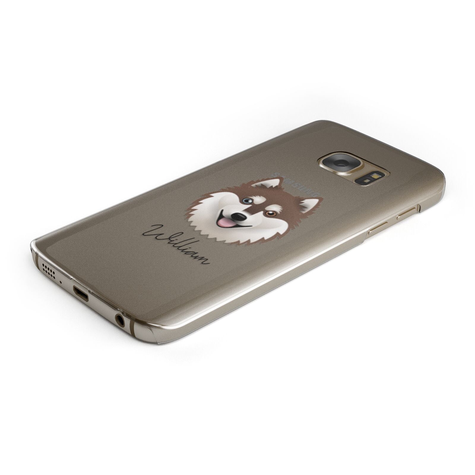 Alaskan Klee Kai Personalised Samsung Galaxy Case Bottom Cutout