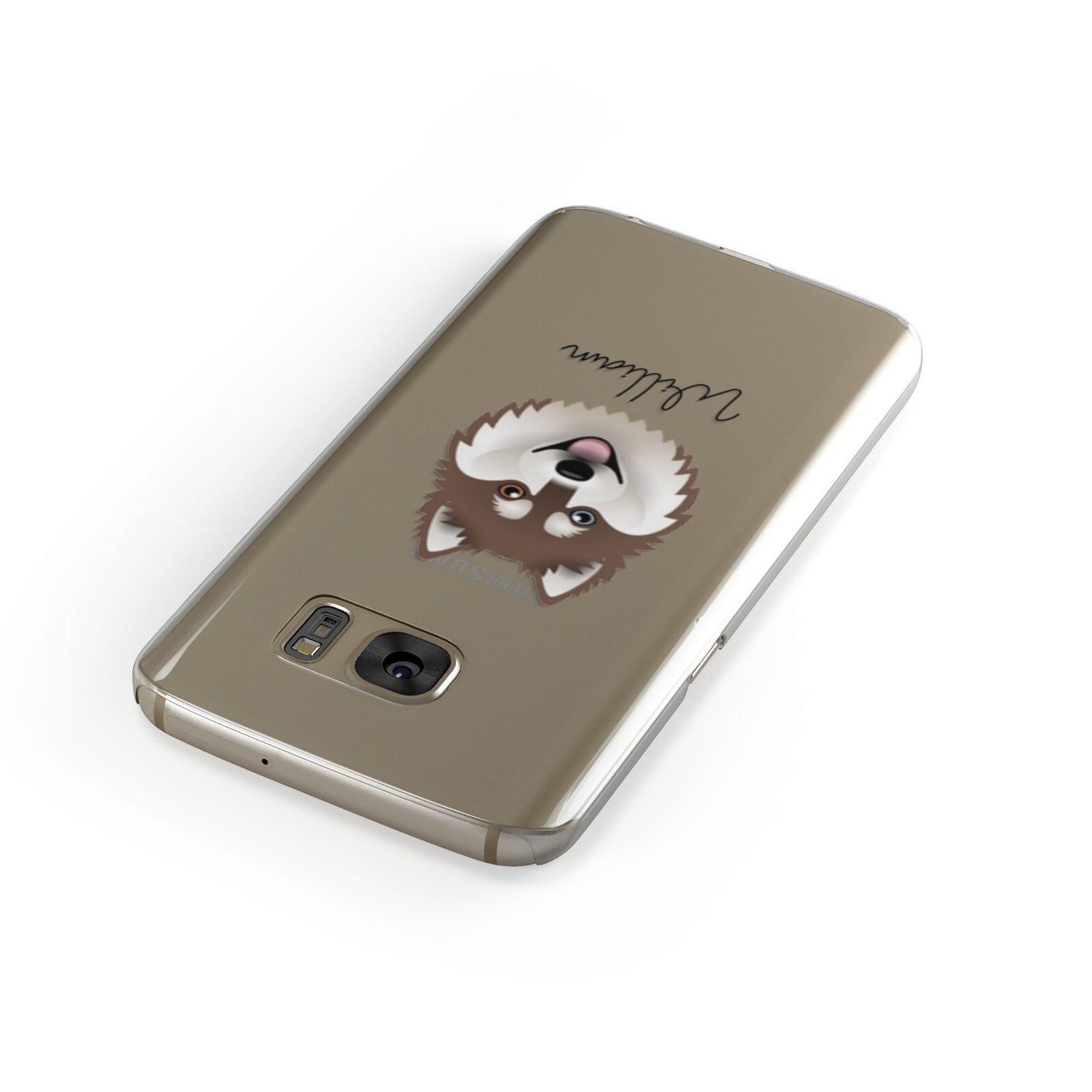 Alaskan Klee Kai Personalised Samsung Galaxy Case Front Close Up