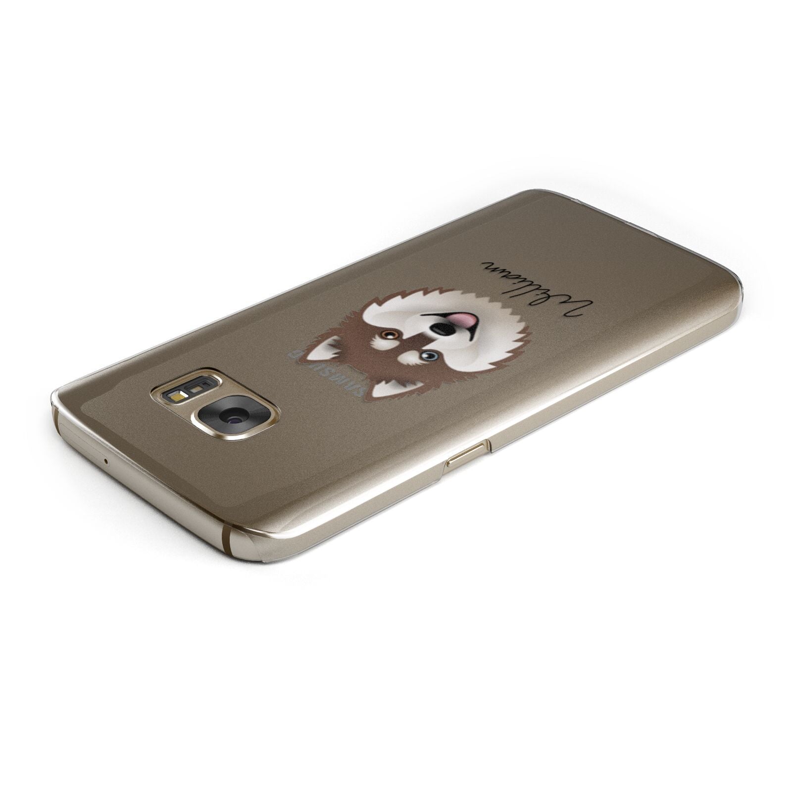 Alaskan Klee Kai Personalised Samsung Galaxy Case Top Cutout