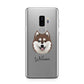 Alaskan Klee Kai Personalised Samsung Galaxy S9 Plus Case on Silver phone