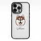 Alaskan Klee Kai Personalised iPhone 13 Pro Black Impact Case on Silver phone