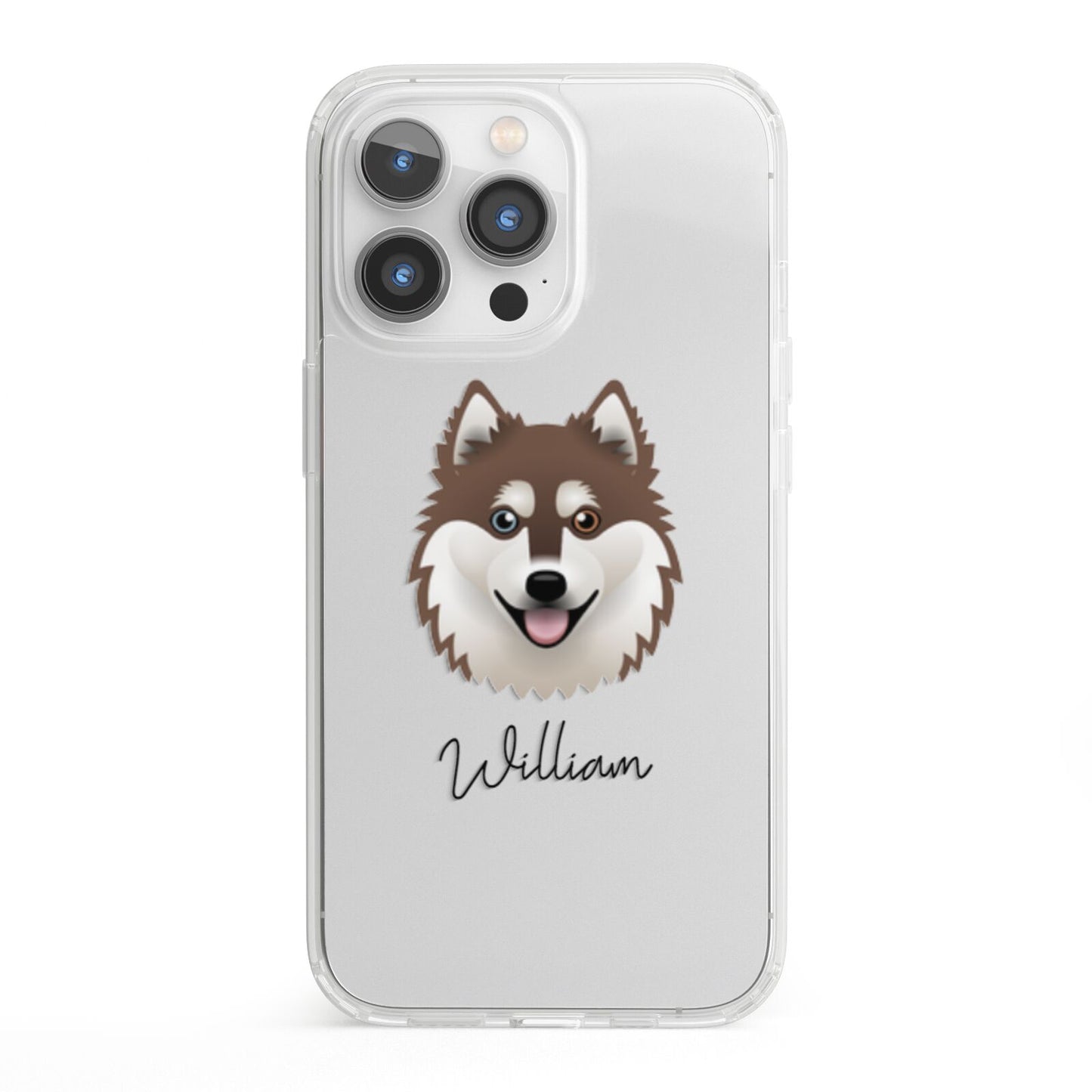 Alaskan Klee Kai Personalised iPhone 13 Pro Clear Bumper Case