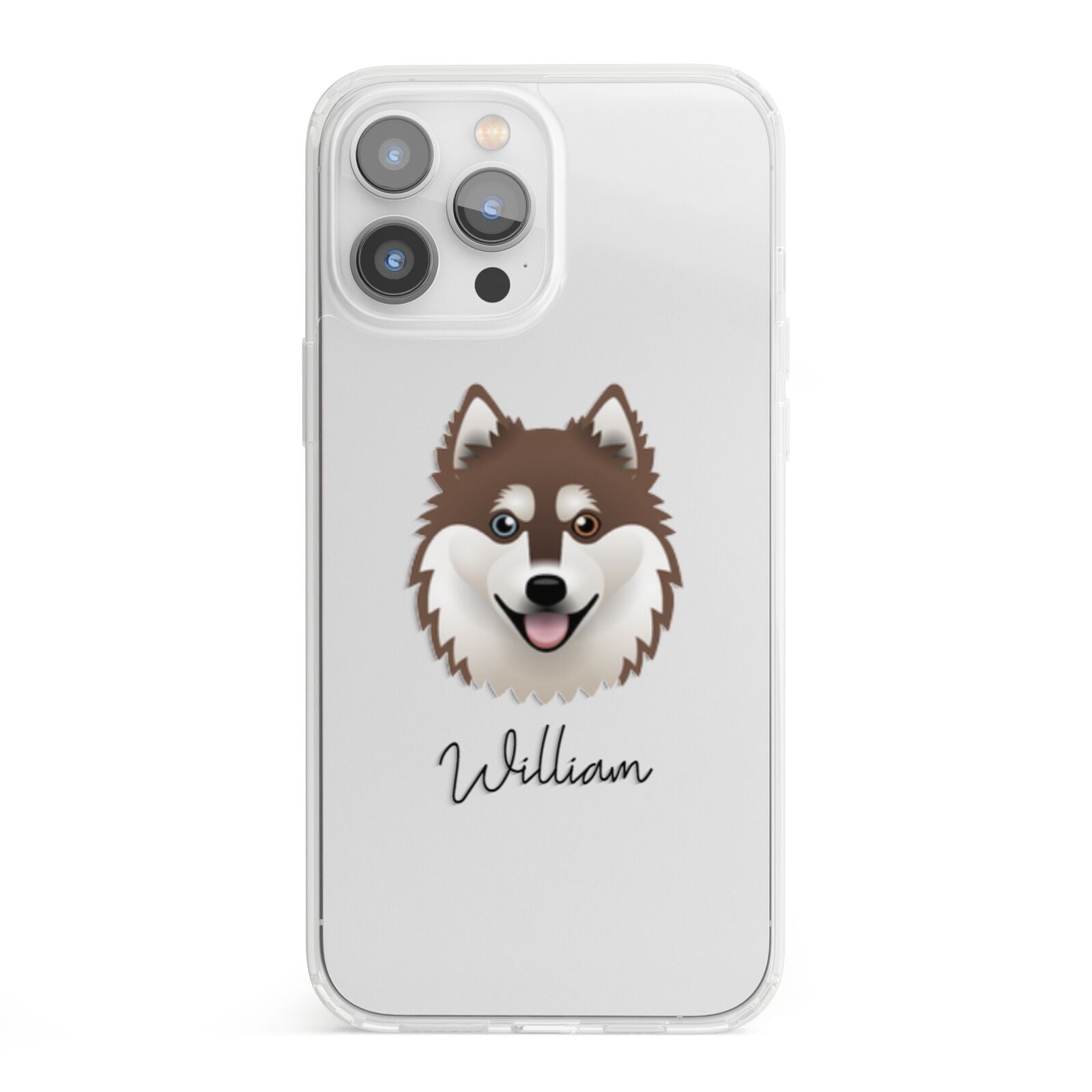 Alaskan Klee Kai Personalised iPhone 13 Pro Max Clear Bumper Case