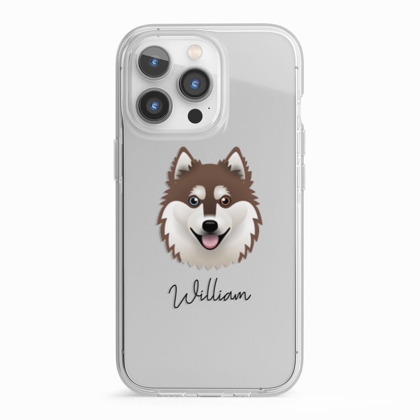 Alaskan Klee Kai Personalised iPhone 13 Pro TPU Impact Case with White Edges