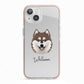 Alaskan Klee Kai Personalised iPhone 13 TPU Impact Case with Pink Edges