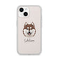 Alaskan Klee Kai Personalised iPhone 14 Clear Tough Case Starlight