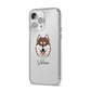 Alaskan Klee Kai Personalised iPhone 14 Pro Max Clear Tough Case Silver Angled Image