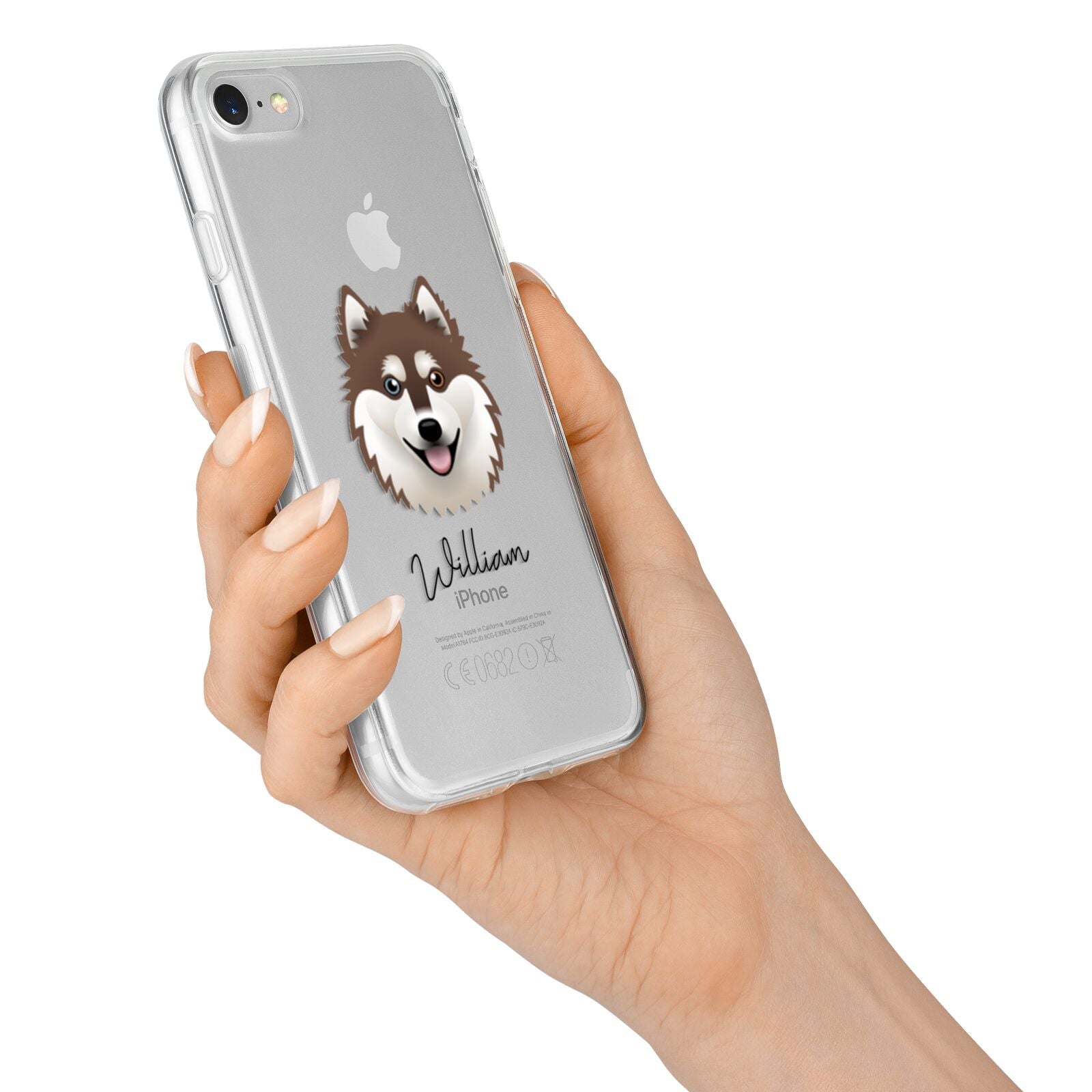 Alaskan Klee Kai Personalised iPhone 7 Bumper Case on Silver iPhone Alternative Image