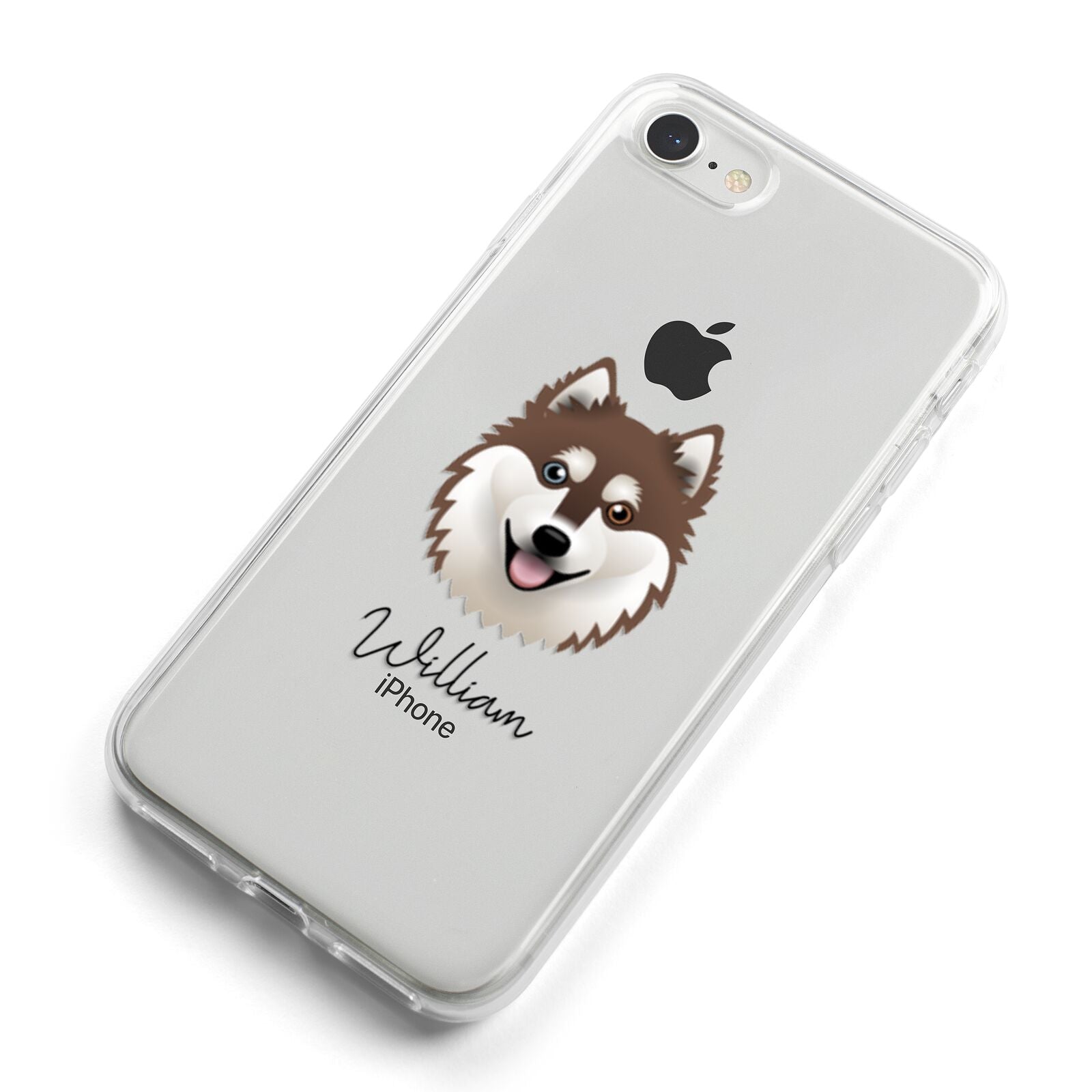 Alaskan Klee Kai Personalised iPhone 8 Bumper Case on Silver iPhone Alternative Image