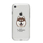 Alaskan Klee Kai Personalised iPhone 8 Bumper Case on Silver iPhone