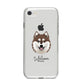 Alaskan Klee Kai Personalised iPhone 8 Bumper Case on Silver iPhone