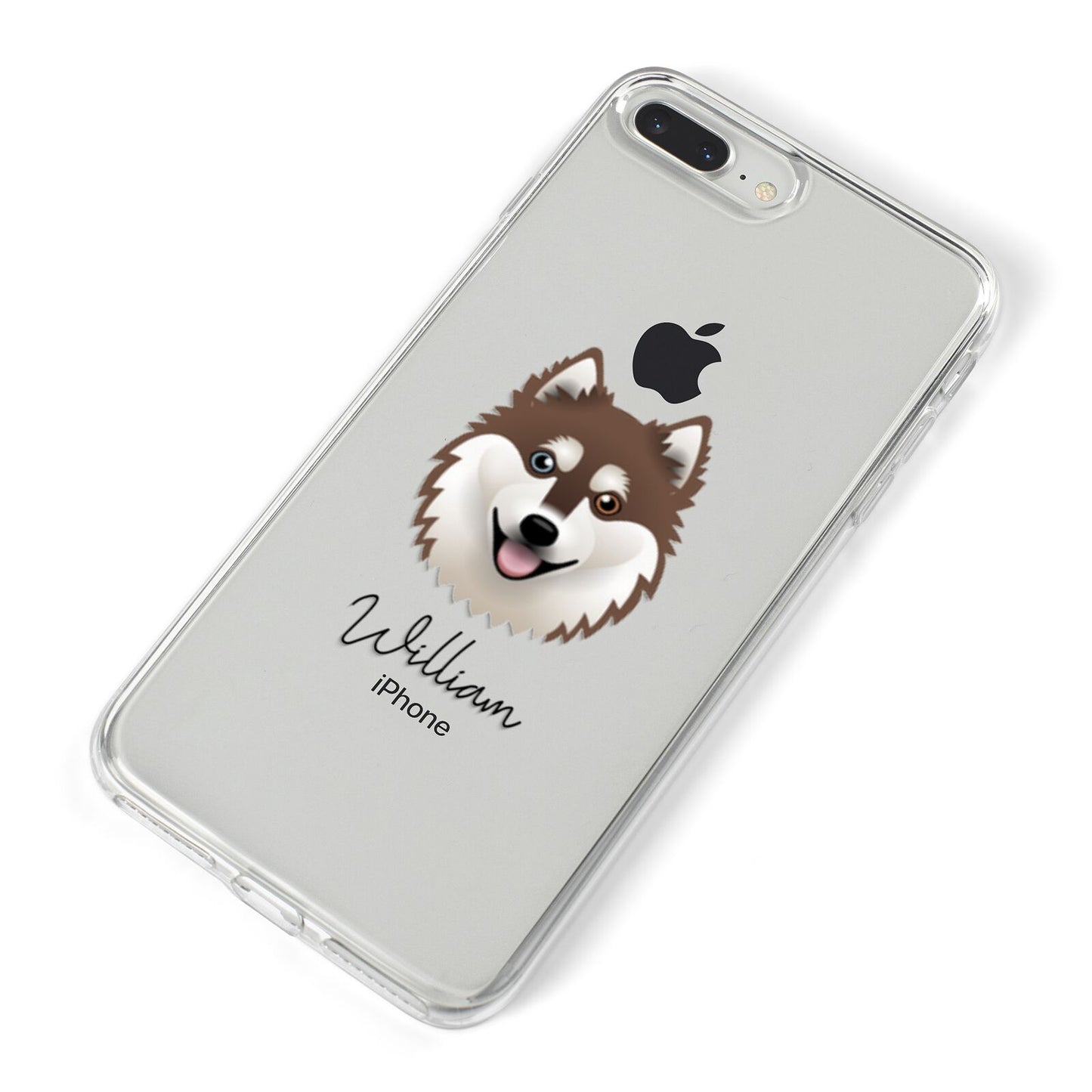 Alaskan Klee Kai Personalised iPhone 8 Plus Bumper Case on Silver iPhone Alternative Image
