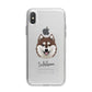 Alaskan Klee Kai Personalised iPhone X Bumper Case on Silver iPhone Alternative Image 1