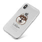 Alaskan Klee Kai Personalised iPhone X Bumper Case on Silver iPhone