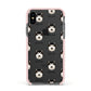 Alaskan Malamute Icon with Name Apple iPhone Xs Impact Case Pink Edge on Black Phone