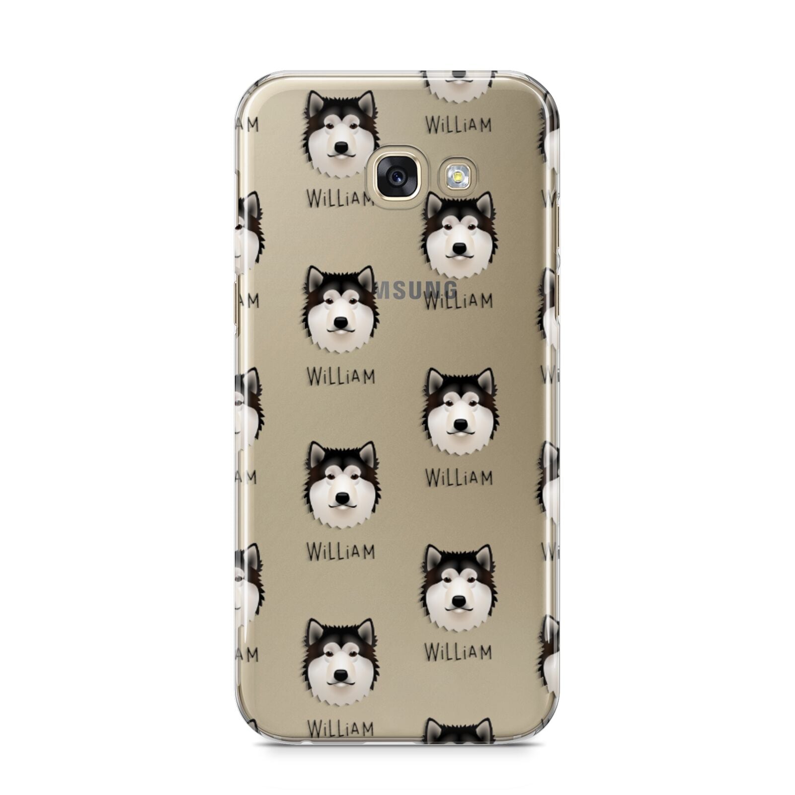 Alaskan Malamute Icon with Name Samsung Galaxy A5 2017 Case on gold phone
