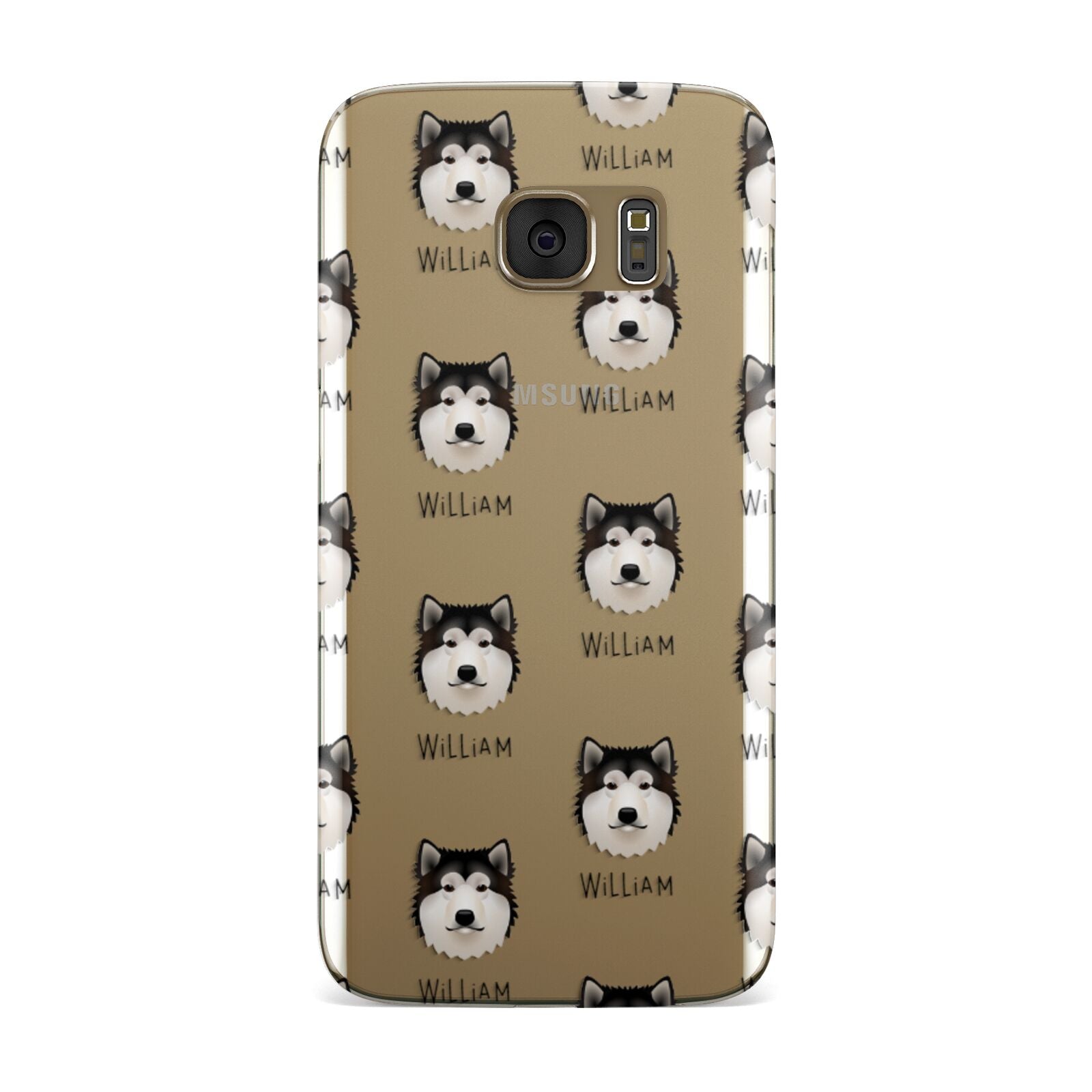 Alaskan Malamute Icon with Name Samsung Galaxy Case