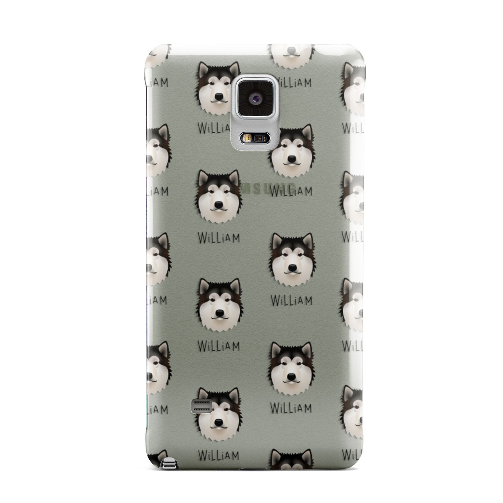 Alaskan Malamute Icon with Name Samsung Galaxy Note 4 Case
