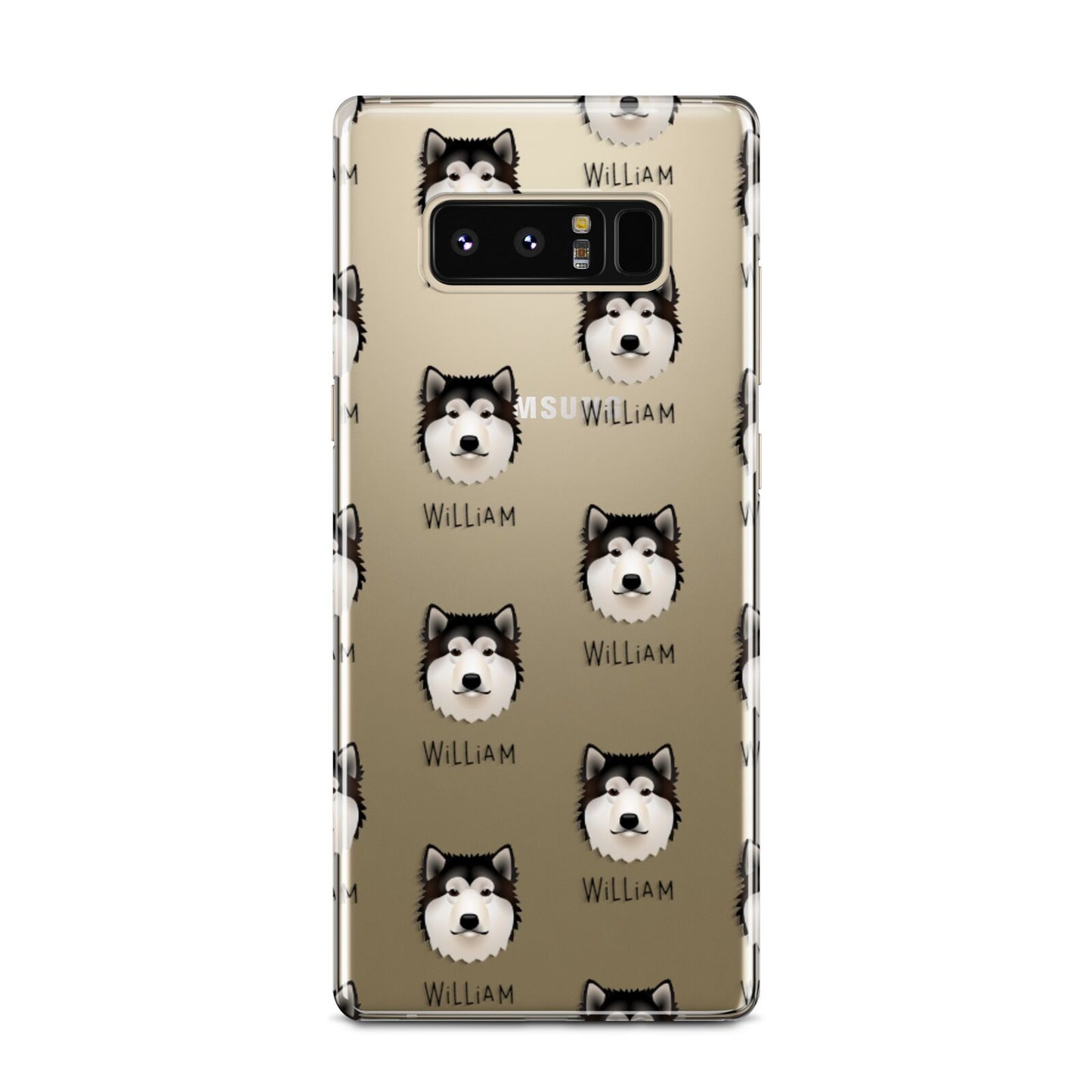 Alaskan Malamute Icon with Name Samsung Galaxy Note 8 Case