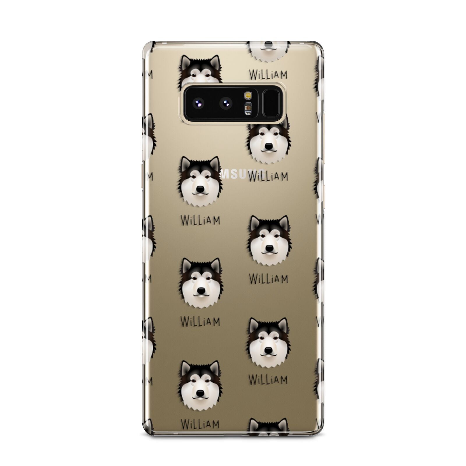Alaskan Malamute Icon with Name Samsung Galaxy Note 8 Case