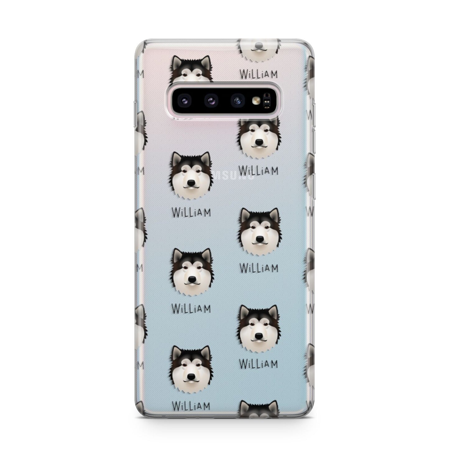 Alaskan Malamute Icon with Name Samsung Galaxy S10 Plus Case