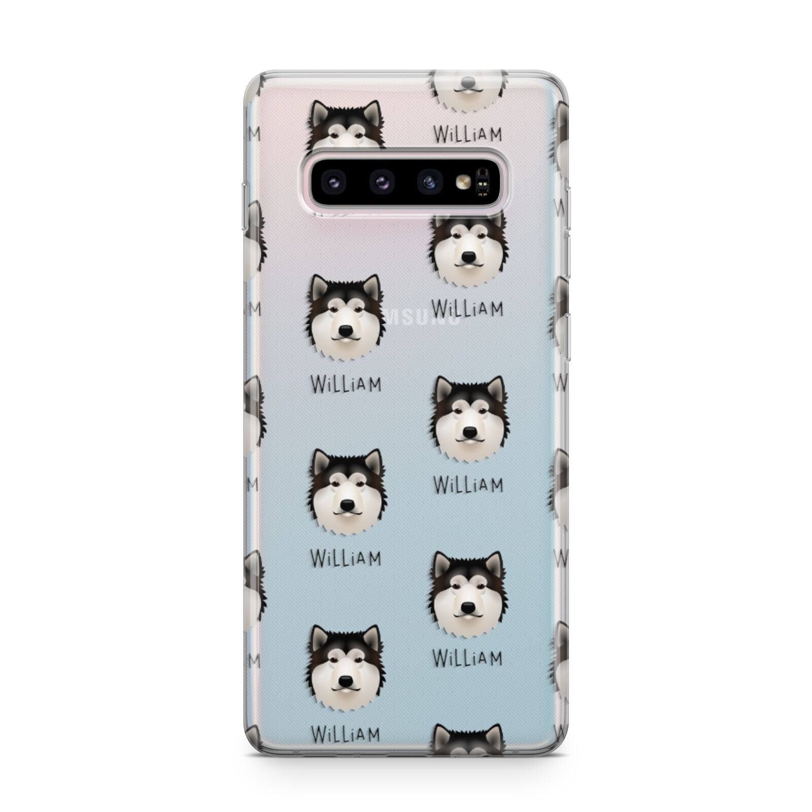 Alaskan Malamute Icon with Name Samsung Galaxy S10 Plus Case