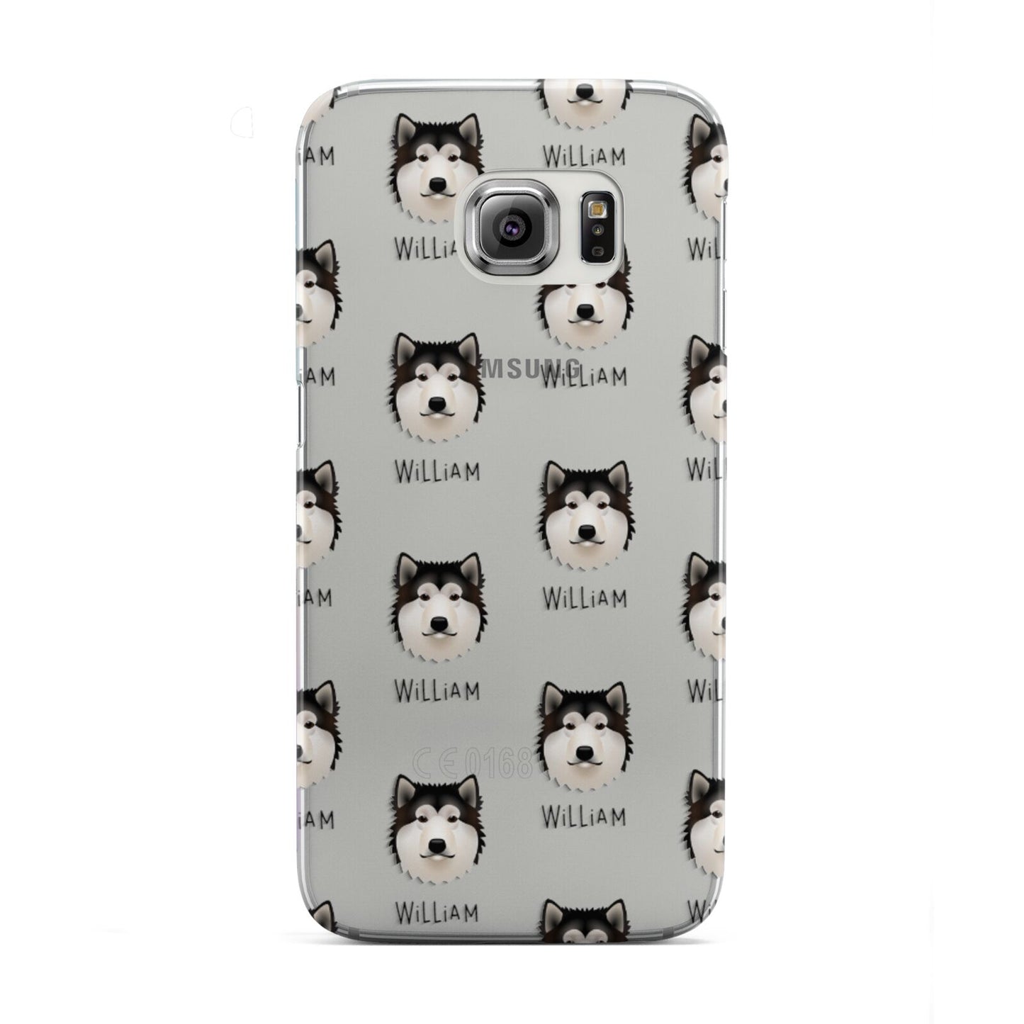 Alaskan Malamute Icon with Name Samsung Galaxy S6 Edge Case