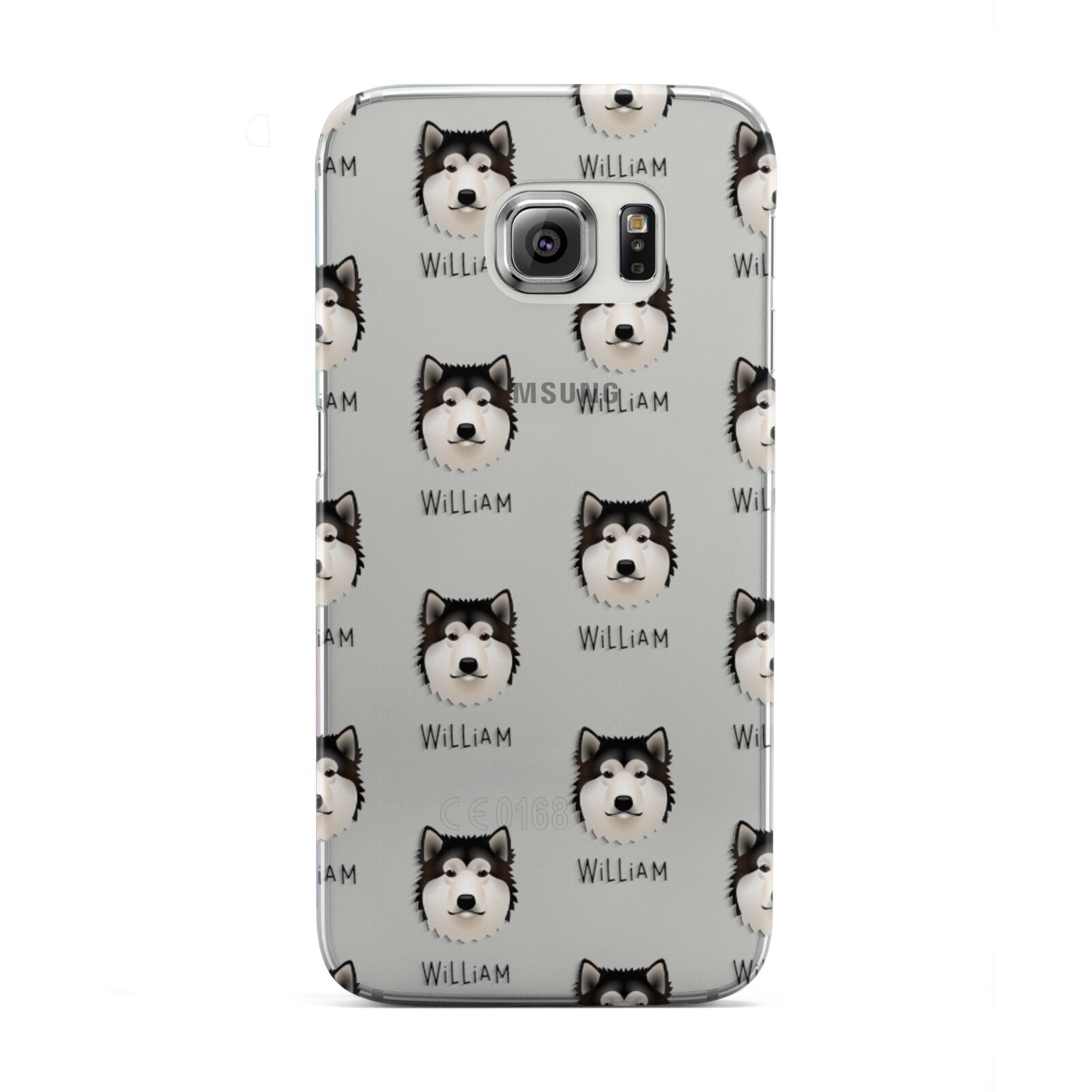 Alaskan Malamute Icon with Name Samsung Galaxy S6 Edge Case