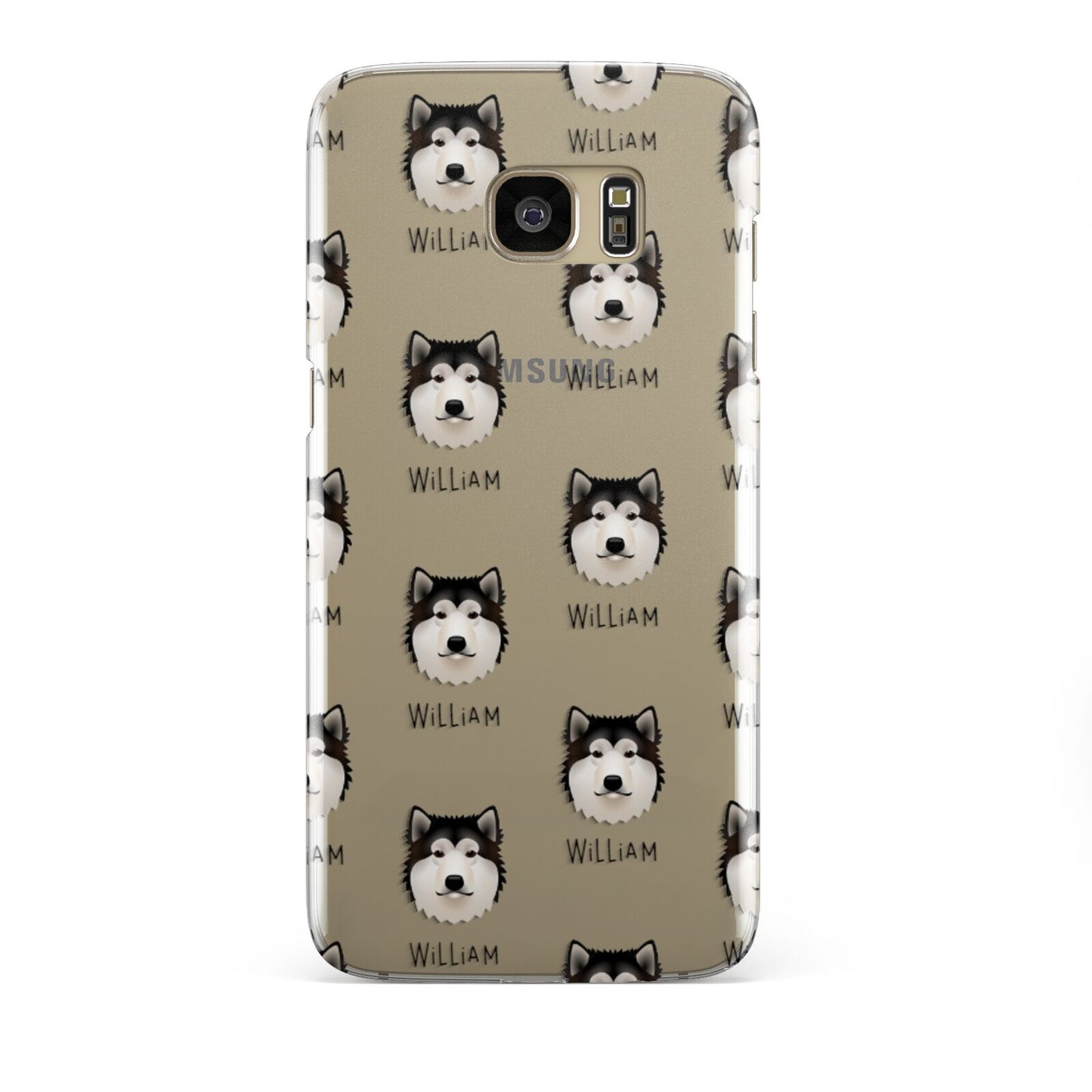 Alaskan Malamute Icon with Name Samsung Galaxy S7 Edge Case