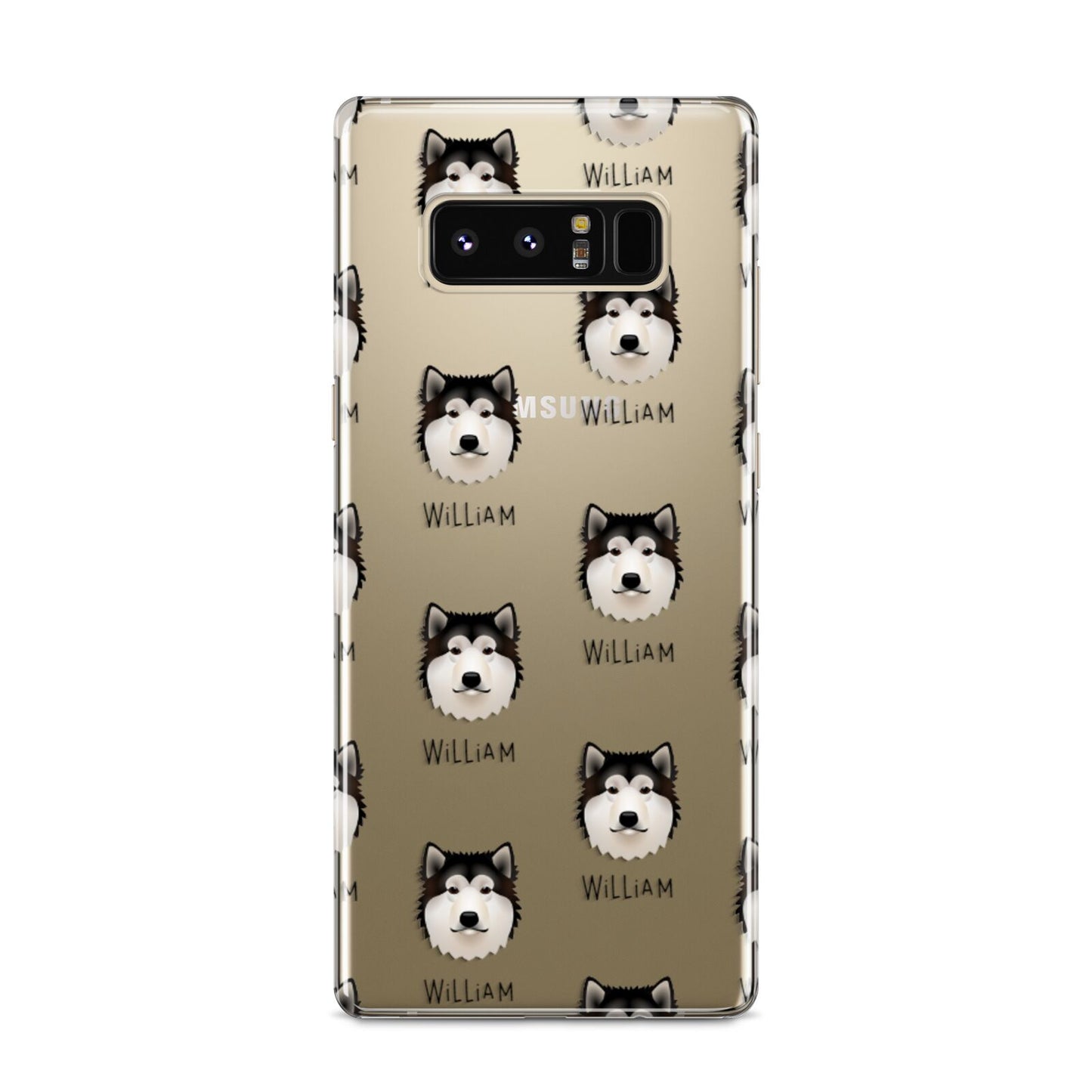 Alaskan Malamute Icon with Name Samsung Galaxy S8 Case