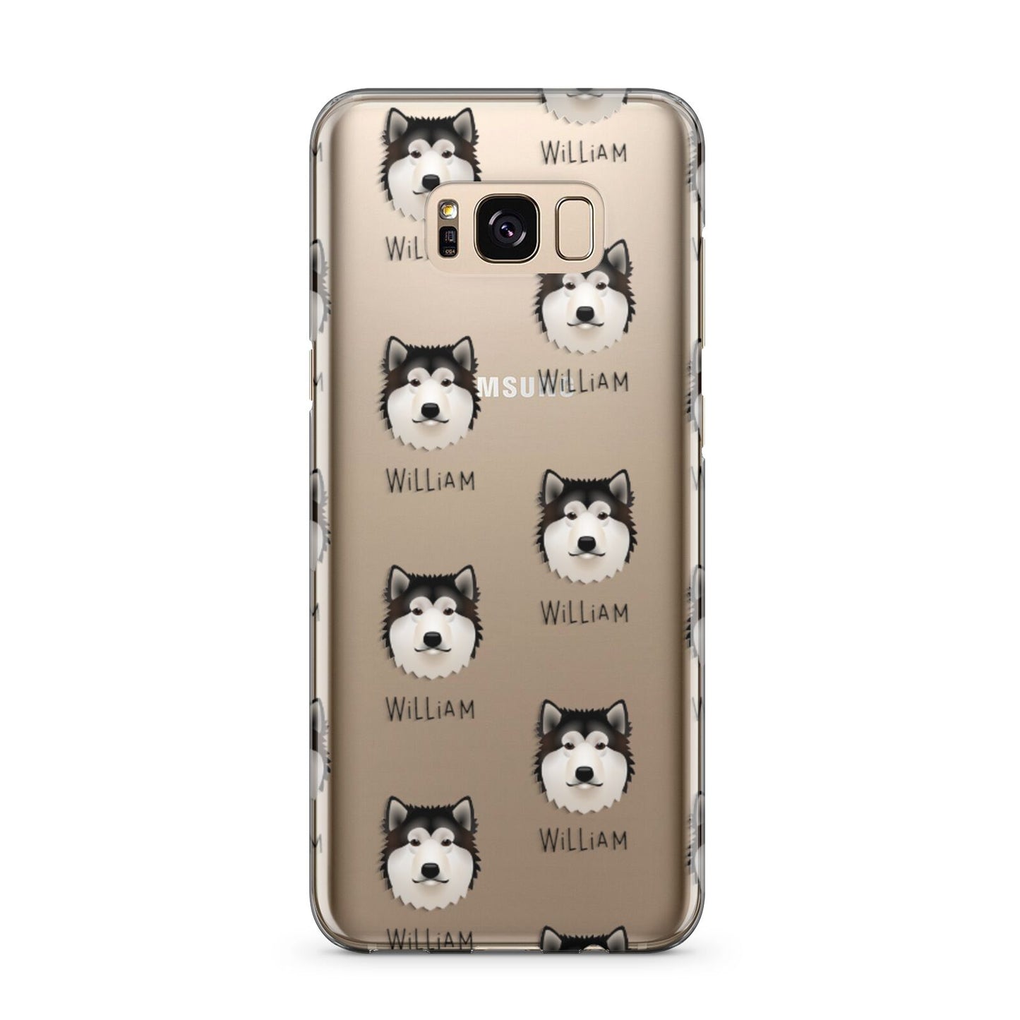Alaskan Malamute Icon with Name Samsung Galaxy S8 Plus Case