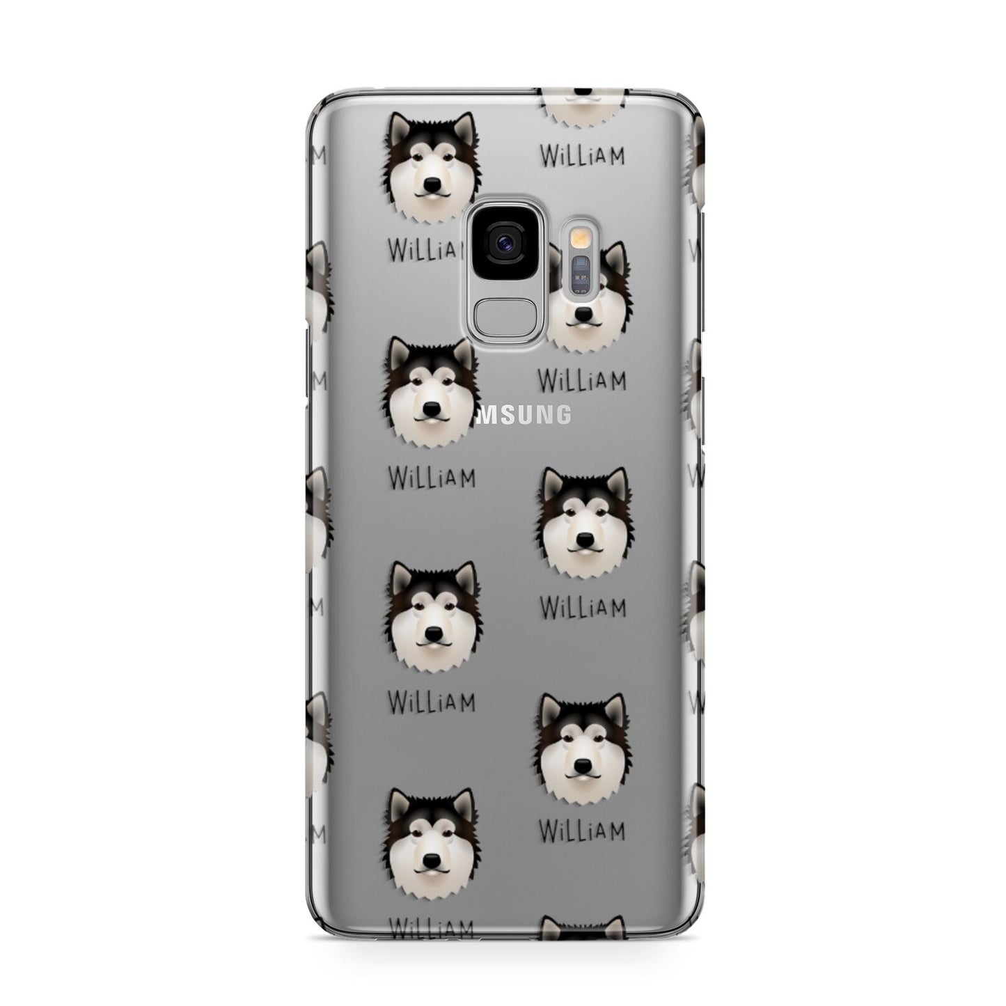 Alaskan Malamute Icon with Name Samsung Galaxy S9 Case