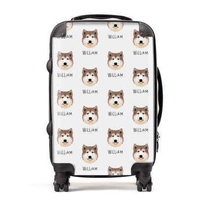 Alaskan Malamute Icon with Name Suitcase