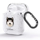 Alaskan Malamute Personalised AirPods Glitter Case Side Image
