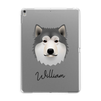 Alaskan Malamute Personalised Apple iPad Silver Case