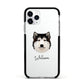 Alaskan Malamute Personalised Apple iPhone 11 Pro in Silver with Black Impact Case