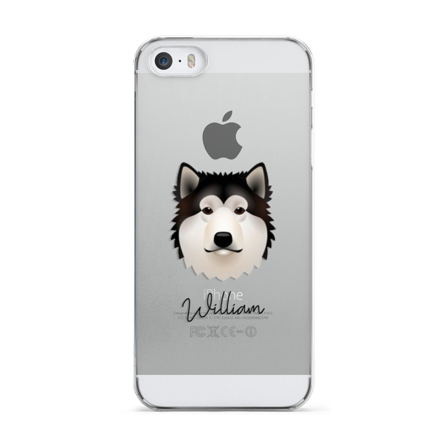 Alaskan Malamute Personalised Apple iPhone 5 Case